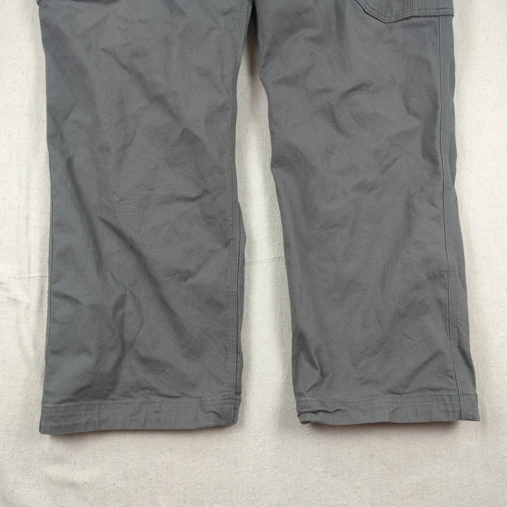 Duluth Trading Pants Mens 48x34 Khaki Flex Fire Hose Cargo Relaxed Utility
